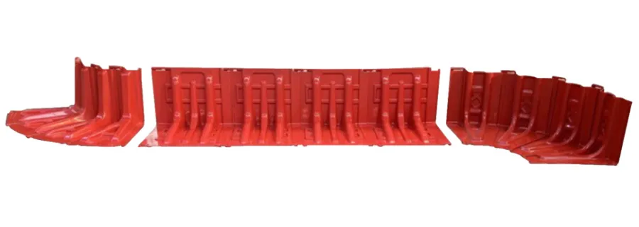 Vandsikring*ABS flodbarriere H: 52 cm lige Rød