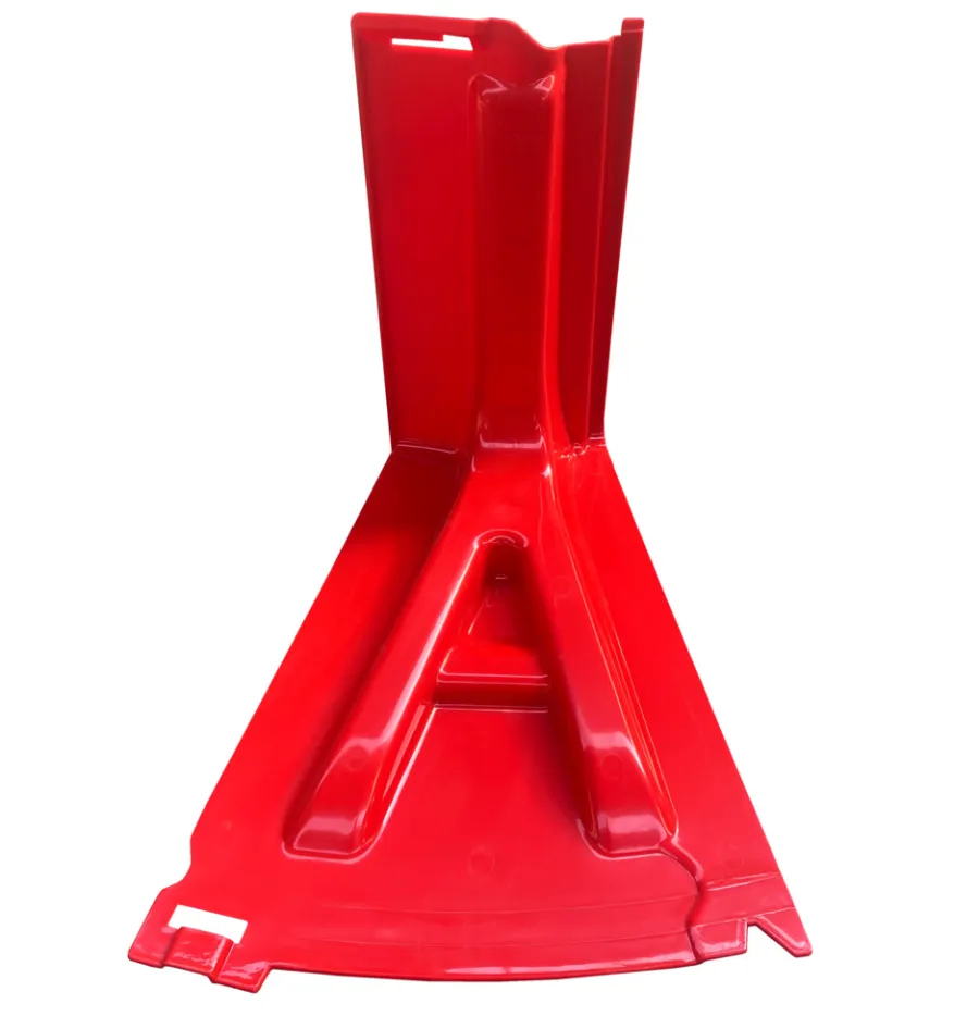 Vandsikring*ABS flodbarriere H: 52 cm udvendig kurve Rød