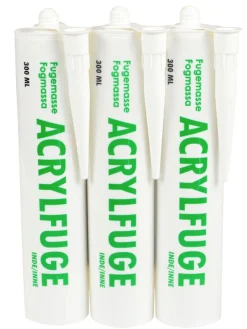 Akryl*Acrylfugemasse hvid 3 x 300 ml
