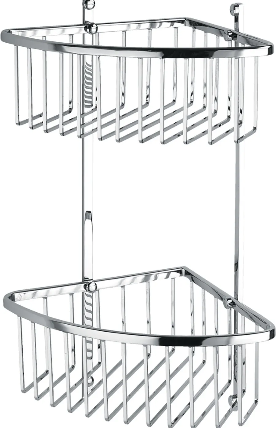 ADORA® Brusehylder*hjørnehylde dobbelt trådkurv