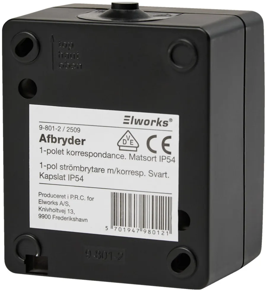 Elworks Stikkontakter & Afbrydere*Afbryder m/korrespondance enkelt - Matsort