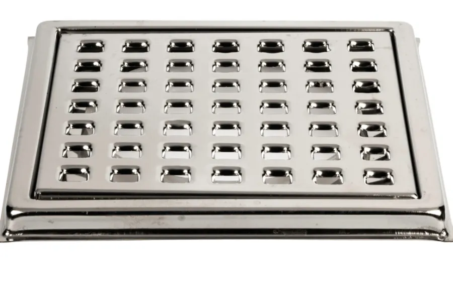 H.F. Hansen Gulvafløb*Afløbsrist m/ramme & tragt 155 x 155 mm -