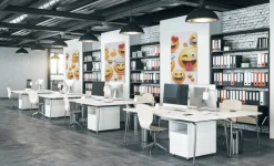 FibroTech Akustikpaneler & Tilbehør*Akustikbillede Art-Acoustic emoji I 60 x 120 cm - hvid