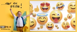FibroTech Akustikpaneler & Tilbehør*Akustikbillede Art-Acoustic emoji I 60 x 120 cm - hvid