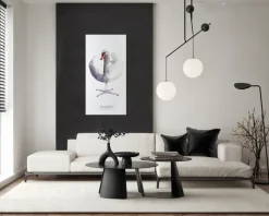 FibroTech Akustikpaneler & Tilbehør*Akustikbillede Art-Acoustic svanen 60 x 120 cm - hvid
