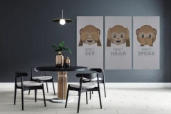 FibroTech Akustikpaneler & Tilbehør*Akustikbillede Art-Acoustic see 60 x 120 cm - lys grå