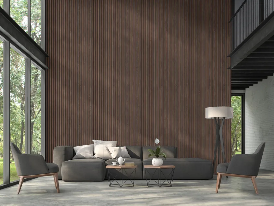 FibroTech Akustikpaneler & Tilbehør|Loftbeklædning*Akustikpanel Light Acoustic smoked oak 9 x 600 x 2500 mm Smoked oak finér