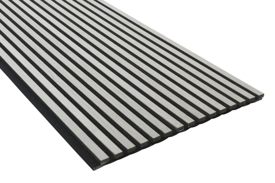 FibroTech Akustikpaneler & Tilbehør|Loftbeklædning*Akustikpanel Premium 22 x 605 x 2440 mm Grey oak