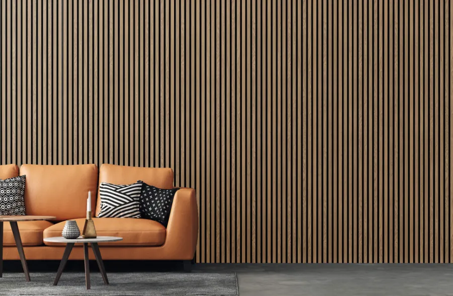 FibroTech Akustikpaneler & Tilbehør|Loftbeklædning*Akustikpanel Premium 22 x 605 x 2440 mm Oiled oak