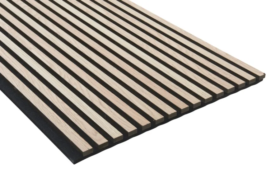 FibroTech Akustikpaneler & Tilbehør|Loftbeklædning*Akustikpanel Proff 22 x 605 x 3000 mm Light oak