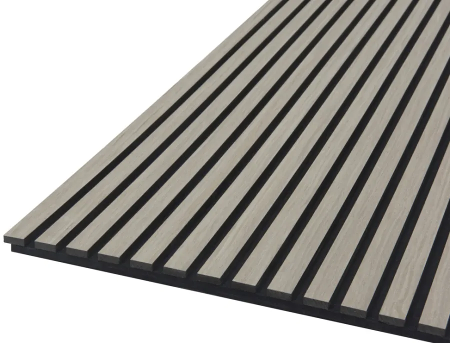 FibroTech Akustikpaneler & Tilbehør|Loftbeklædning*Akustikpanel Quanti 18 x 520 x 2440 mm Grey oak