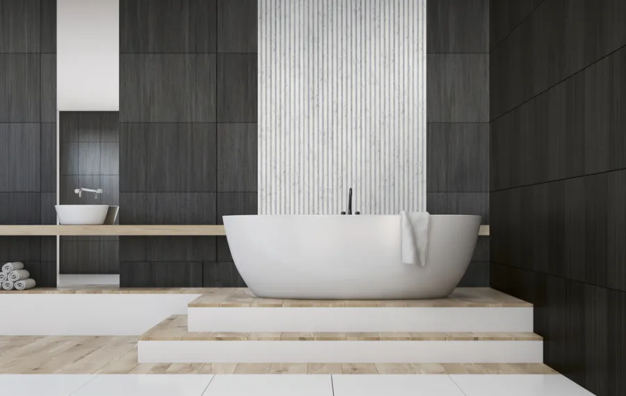 FibroTech Akustikpaneler & Tilbehør|Loftbeklædning*Akustikpanel Stone 520 x 2440 x 18 mm Marble white