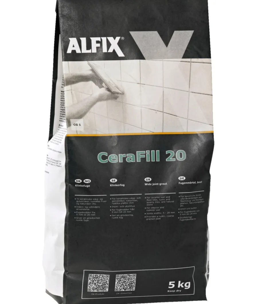 Alfix Fugeprodukter*CeraFill Rustiq 20 klinkefuge - lysegrå