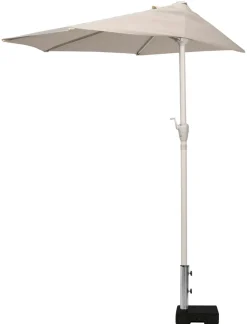 Parasoller & Markiser*Altanparasol m/krank B270 x D135 x H234 cm Sandgrå