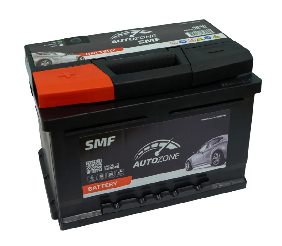AutoZone® Autobatterier, El-Ladere & Ladekabler*Autobatteri 12 V 62 ah (+v) -