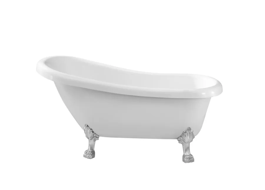 Badekar*Badekar fritstående på løvefødder L155 x B70 x H80 cm