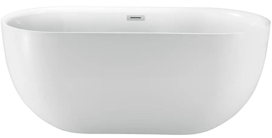 Badekar*Badekar ovalt fritstående L170 x B78 x H60 cm Hvid