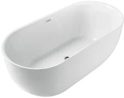 Badekar*Badekar ovalt fritstående L170 x B78 x H60 cm Hvid