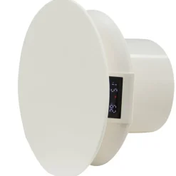 GRAD Ventilation*Badrumsventilator m/hygrostat og LED-display - Hvid