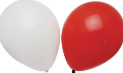 Pynt & Festudstyr*Balloner 23 cm 12 stk. rød/hvid