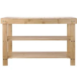 Boligindretning|Reoler & Rumdelere*Bambusbænk m/2 hylder 70 x 25 x 45 cm