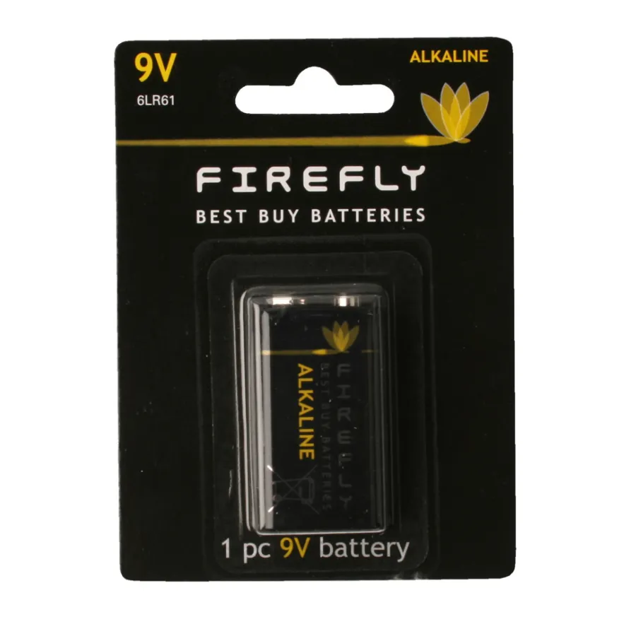 Firefly Batterier*Batteri alkaline 9 V 6LR61 1 stk. -