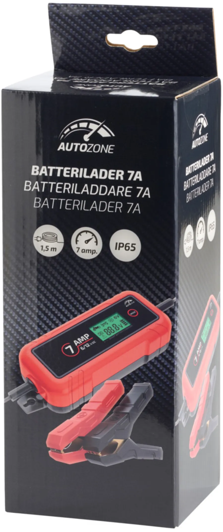 AutoZone® Autobatterier, El-Ladere & Ladekabler*Batterilader 7A/6-12 V - AutoZone