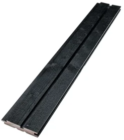 Imprægneret Træ|Facadeplader*Beklædning lodret sort 25 x 125 x 3000 mm 4-pk.