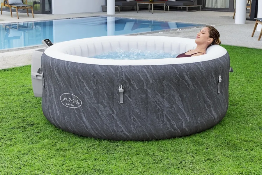 Bestway Udendørs Spabade*Lay-Z-Spa Boracay 4 spabad Ø180 cm Blue Marble