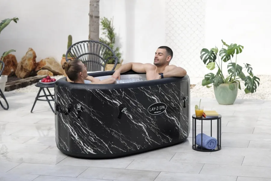Bestway Badekar|Udendørs Spabade*Lay-Z-Spa Glacial Dip isbad 420 liter Sort marmor