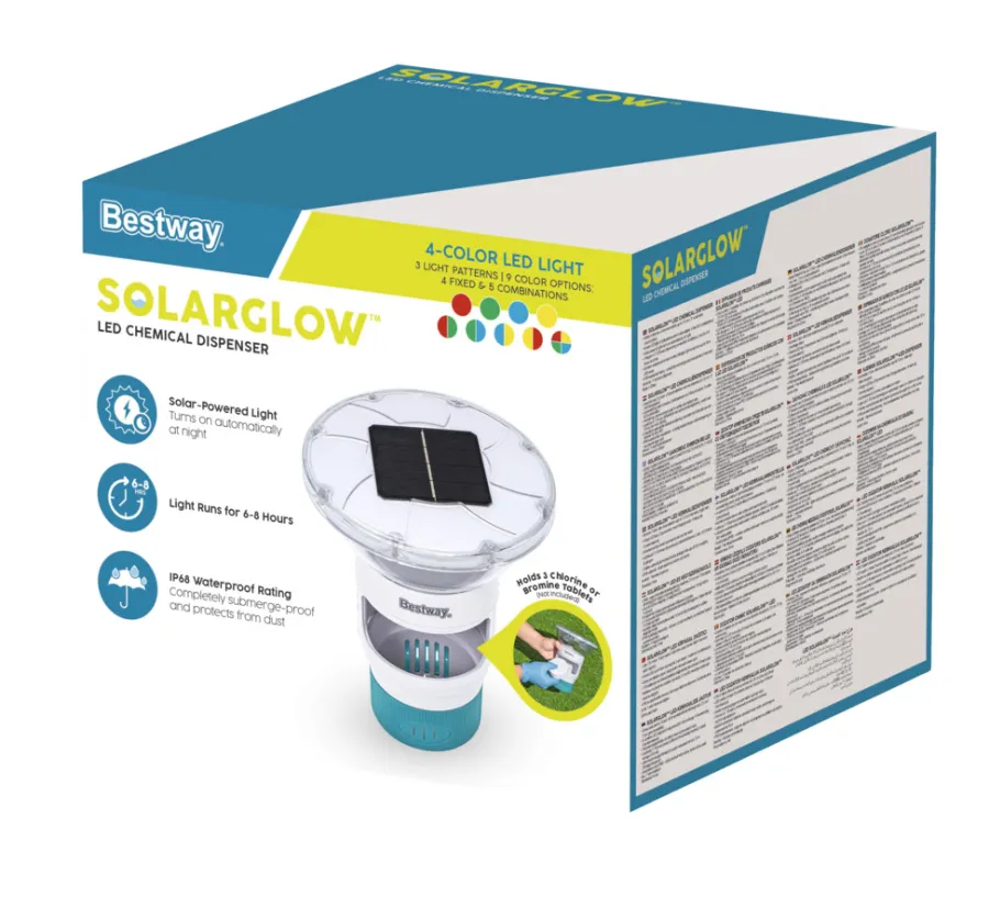 Bestway Poolkemi & Testudstyr*Solarglow LED kemikaliedispenser