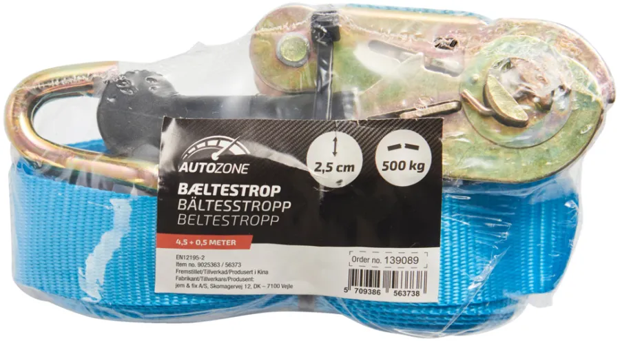 AutoZone® Trailertilbehør*Bæltestrop 25 mm x 5 meter -