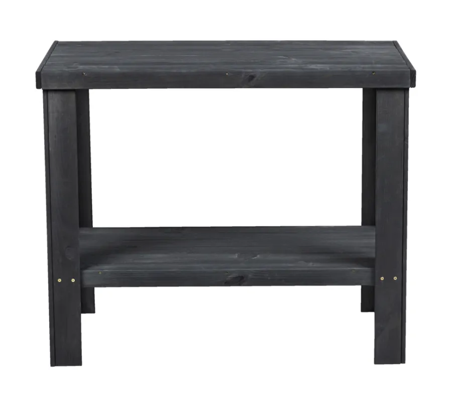 Sæsonafslutning|Øvrige Havemøbler*Bord m/hylde Georgia træ sort 90 x 45 x 74 cm
