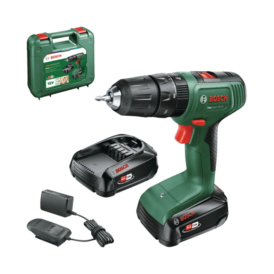Bosch Bore- & Skruemaskiner*EasyImpact 18V-40 akku slagboremaskine 2 x 2,0 Ah