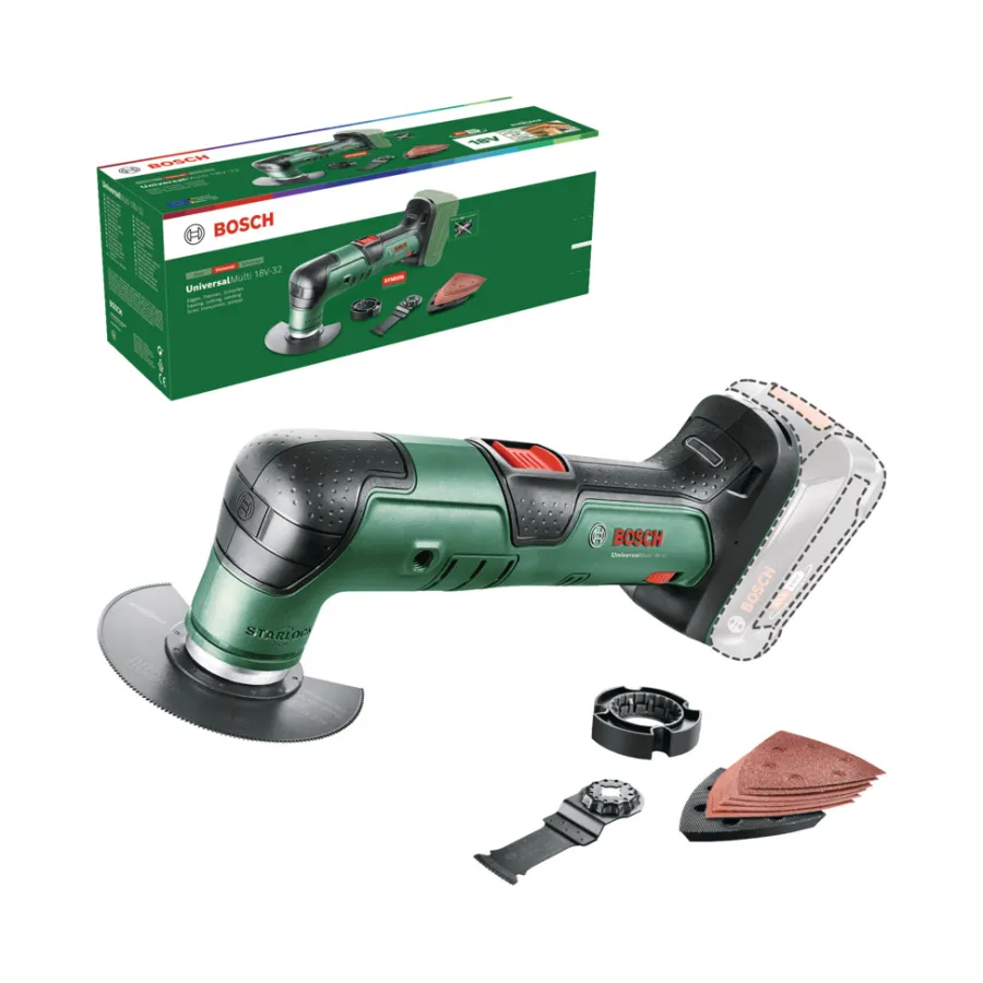 Bosch Små Elmaskiner|Polere- & Slibemaskiner*UniversalMulti 18V-32 akku multiværktøj