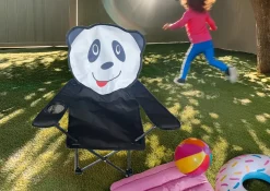 Sunlife® Sæsonafslutning|Telte & Campingmøbler*Børnecampingstol panda 35 x 35 x 62 cm -