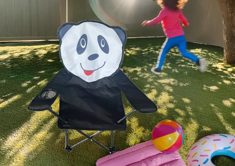 Sunlife® Sæsonafslutning|Telte & Campingmøbler*Børnecampingstol panda 35 x 35 x 62 cm -