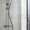 Blandingsbatterier Til Bad Og Brus*Brusesæt m/termostat Ø250 mm gunmetal