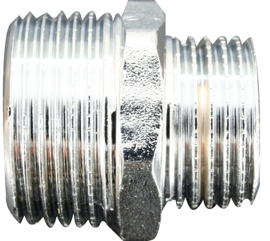 Forkromede*Brystnippel forkromet 3/4" x 1/2"