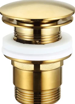 Reservedele Til Håndvaske*Bundventil pop-up 1 1/4" Ø66 mm børstet guld