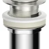 Reservedele Til Håndvaske*Bundventil pop-up 1 1/4" Ø66 mm børstet stål