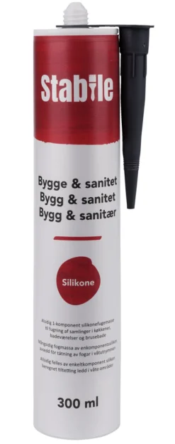 Stabile® Silikone*Bygge & Sanitet silikonefugemasse 300 ml - Sort
