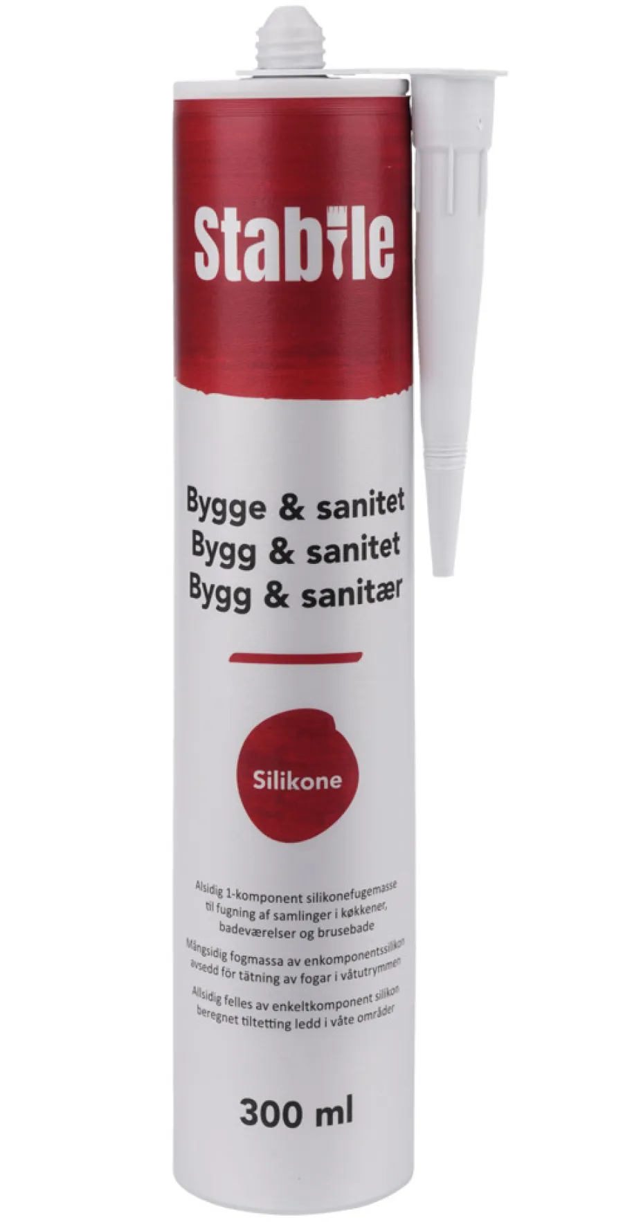 Stabile® Silikone*Bygge & Sanitet silikonefugemasse 300 ml - Hvid
