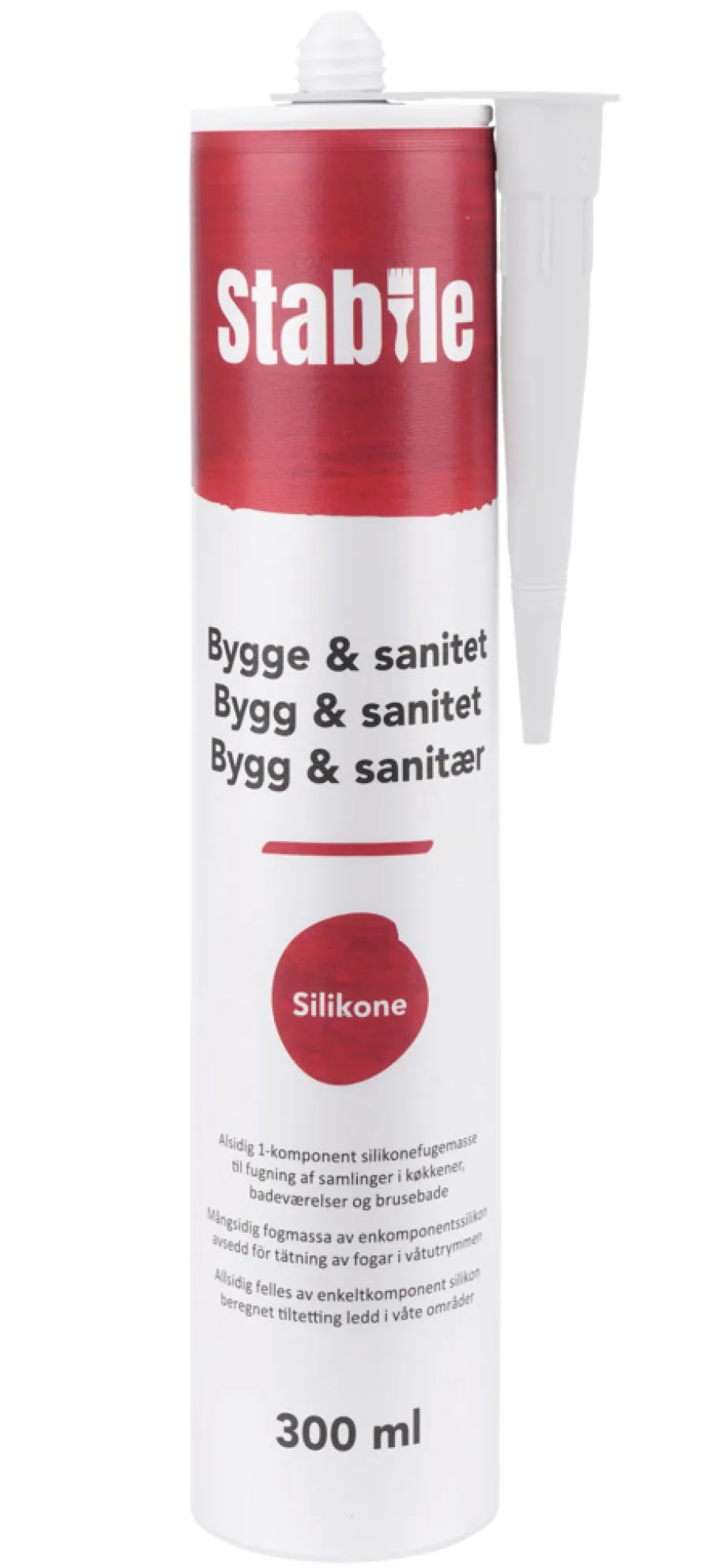 Stabile® Silikone*Bygge & Sanitet silikonefugemasse 300 ml - Klar