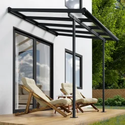 Canopia by Palram Overdækning*Sierra terrasseoverdækning 5,29 m² Ramme Antracit RAL 7016; Tagpaneler Klare
