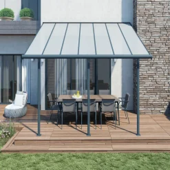 Canopia by Palram Overdækning*Sierra terrasseoverdækning 12,8 m² Ramme Antracit RAL 7016; Tagpaneler Klare