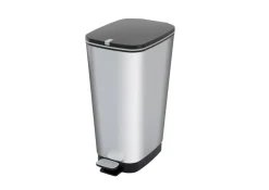 Curver Skraldespande|Affaldssortering*pedalspand sølv 45 liter Metalfinish