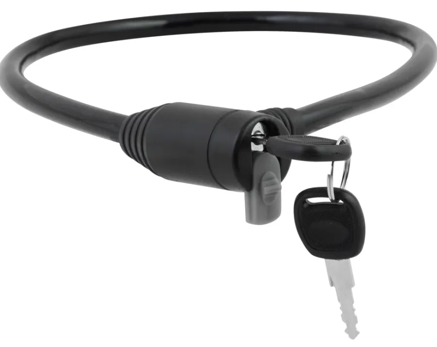 BikeZone® Kæde- Og Cykellåse*Cykellås wire Ø8 mm x 650 mm -