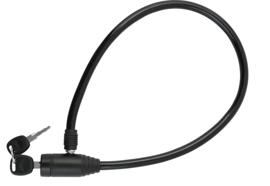 BikeZone® Kæde- Og Cykellåse*Cykellås wire Ø8 mm x 650 mm -