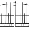 Havelåger*Dobbeltlåge sortlakeret stål 115,5 x 74,2 cm
